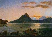Felix-emile Taunay Rodrigo de Freitas Lagoon oil painting reproduction
